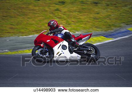 Stock Image - Sport, Motor, Motorbike, Motorbike sport, Motorbike sports, Bike, Race. Fotosearch