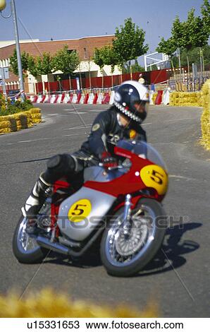 Stock Image - Sport, Motor, Motorbike, Motorbike sport, Motorbike sports, Bike, Race. Fotosearch