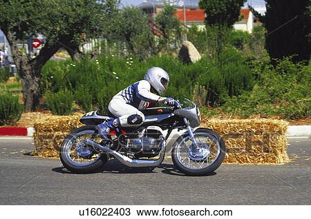 Stock Image - Sport, Motor, Motorbike, Motorbike sport, Motorbike sports, Bike, Race. Fotosearch