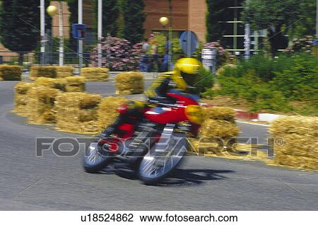 Stock Image - Sport, Motor, Motorbike, Motorbike sport, Motorbike sports, Bike, Race. Fotosearch