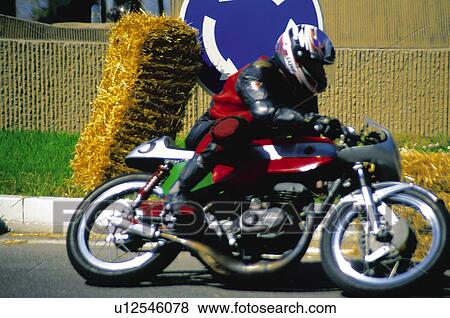 Stock Photo - Sport, Motor, Motorbike, Motorbike sport, Motorbike sports, Bike, Race. Fotosearch