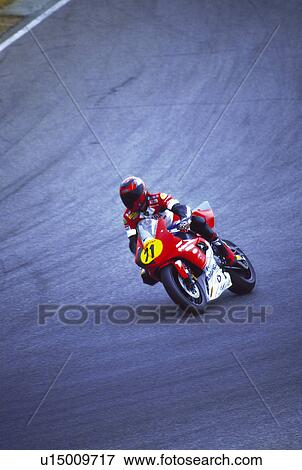 Stock Photo - Sport, Motor, Motorbike, Motorbike sport, Motorbike sports, Bike, Race. Fotosearch