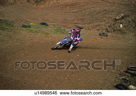 Stock Photograph - Sport, Motor, Motorbike, Motorbike sport, Motorbike sports, Bike, Race. Fotosearch