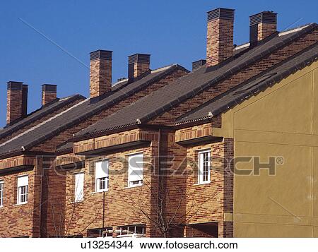 Picture - Building, Buildings, Architecture, Modern architecture, Window, Windows, Terraced house. Fotosearch