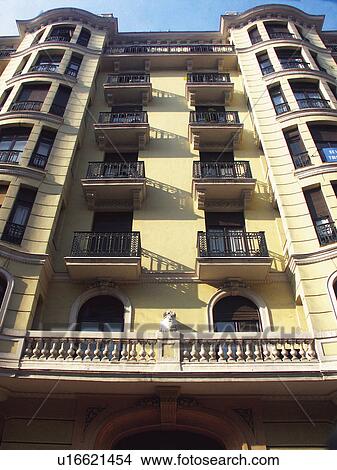 Picture - Building, Buildings, Architecture, Modern architecture, Window, Windows, Block of flats. Fotosearch