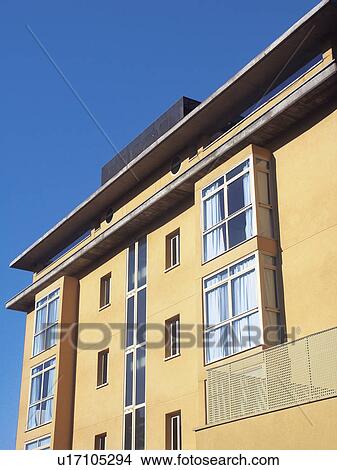 Picture - Building, Buildings, Architecture, Modern architecture, Window, Windows, Block of flats. Fotosearch