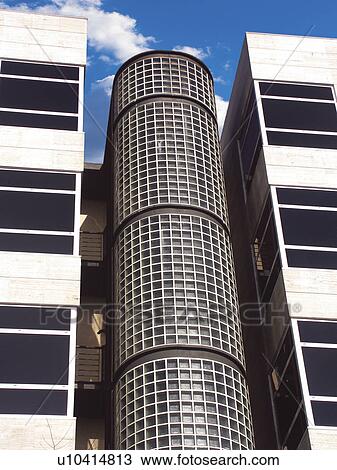 Stock Image - Building, Buildings, Architecture, Modern architecture, Window, Windows, Block of flats. Fotosearch