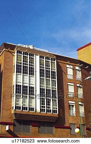 Building, Buildings, Architecture, Modern architecture, Window, Windows, Block of flats View Large Photo Image Stock Image - Building, Buildings, Architecture, Modern architecture, Window, Windows, Block of flats. Fotosearch