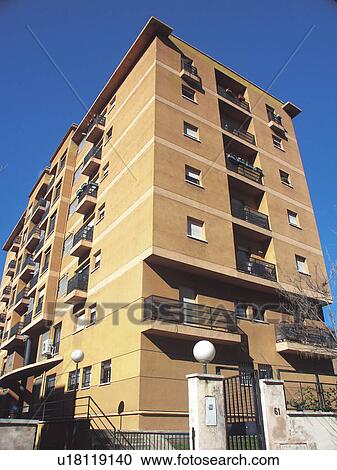 Building, Buildings, Architecture, Modern architecture, Window, Windows, Block of flats View Large Photo Image Stock Image - Building, Buildings, Architecture, Modern architecture, Window, Windows, Block of flats. Fotosearch