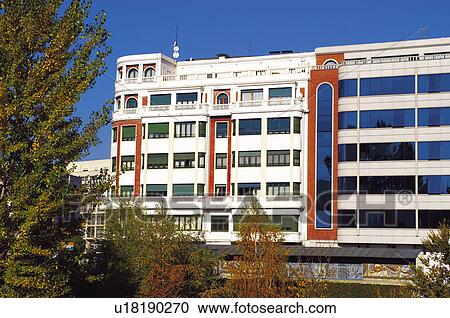 Stock Image - Building, Buildings, Architecture, Modern architecture, Window, Windows, Block of flats. Fotosearch