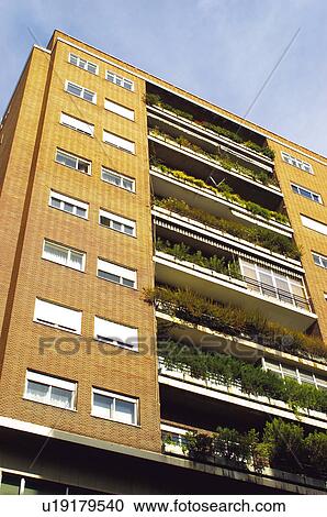 Building, Buildings, Architecture, Modern architecture, Window, Windows, Block of flats View Large Photo Image Stock Image - Building, Buildings, Architecture, Modern architecture, Window, Windows, Block of flats. Fotosearch