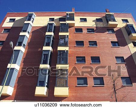 Building, Buildings, Architecture, Modern architecture, Window, Windows, Block of flats View Large Photo Image Stock Photo - Building, Buildings, Architecture, Modern architecture, Window, Windows, Block of flats. Fotosearch