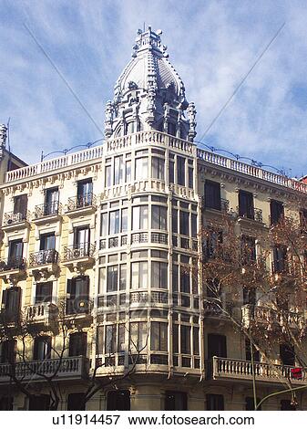 Stock Photo - Building, Buildings, Architecture, Modern architecture, Window, Windows, Block of flats. Fotosearch