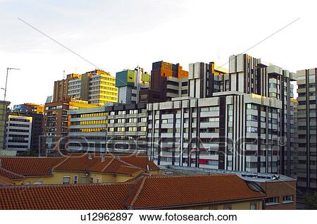 Stock Photo - Building, Buildings, Architecture, Modern architecture, Window, Windows, Block of flats. Fotosearch