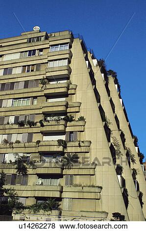 Stock Photo - Building, Buildings, Architecture, Modern architecture, Window, Windows, Block of flats. Fotosearch