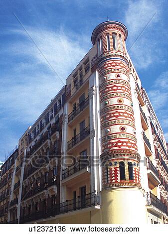 Stock Photograph - Building, Buildings, Architecture, Window, Windows, Block of flats, Apartment building. Fotosearch