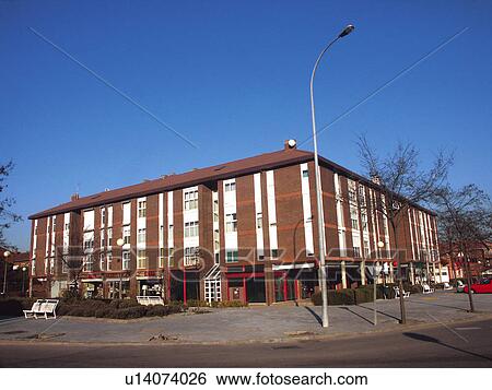 Stock Photograph - Building, Buildings, Architecture, Modern architecture, Window, Windows, Door. Fotosearch