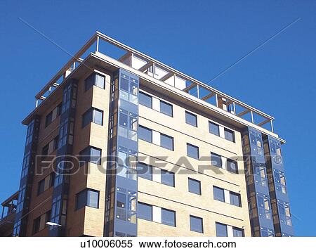 Stock Photography - Building, Buildings, Architecture, Modern architecture, Window, Windows, Block of flats. Fotosearch