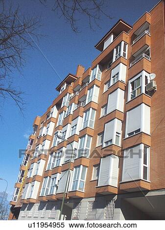 Stock Photography - Building, Buildings, Architecture, Modern architecture, Window, Windows, Block of flats. Fotosearch