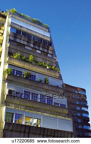 Stock Photography - Building, Buildings, Architecture, Modern architecture, Window, Windows, Block of flats. Fotosearch
