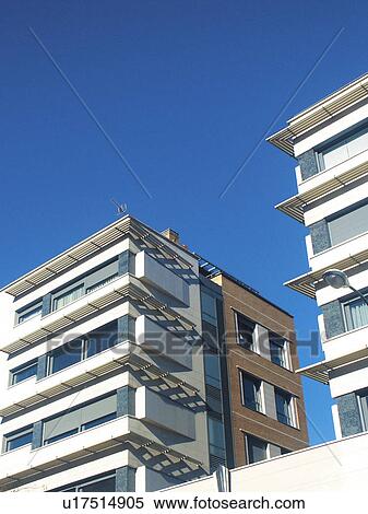 Building, Buildings, Architecture, Modern architecture, Window, Windows, Block of flats View Large Photo Image Stock Photography - Building, Buildings, Architecture, Modern architecture, Window, Windows, Block of flats. Fotosearch