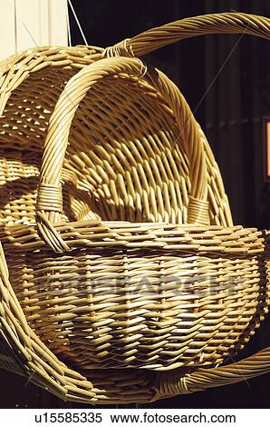 Basket, Baskets, Wicker, Wicker basket, Wicker baskets View Large Photo Image Stock Photography - Basket, Baskets, Wicker, Wicker basket, Wicker baskets. Fotosearch