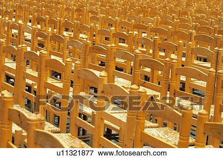 Chair, Chairs, Line, Line of chairs, Wood View Large Photo Image Stock Photo - Chair, Chairs, Line, Line of chairs, Wood. Fotosearch