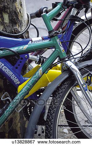 Stock Photo - Sport, Bike, Bikes, Bicycle, Bicycles, Parking, Parked. Fotosearch