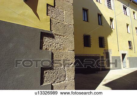 Stock Photo - Street, Small street, Corner, Building, Buildings, Window, Windows. Fotosearch