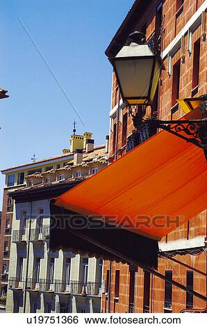Stock Photograph - Urban, Street, Building, Buildings, Lamppost, Street light, Light. Fotosearch