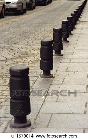 Urban, Urban details, Bollard, Bollards, Paved, Paving, Sidewalk View Large Photo Image Picture - Urban, Urban details, Bollard, Bollards, Paved, Paving, Sidewalk. Fotosearch