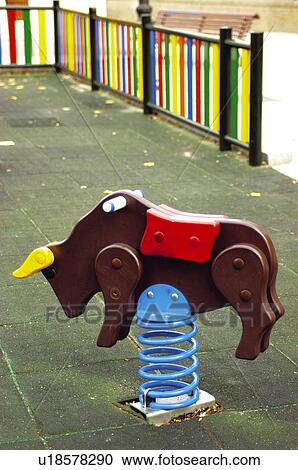 Stock Image - Urban, Urban details, Park, Childrens playground, Playground, Ground, Children. Fotosearch