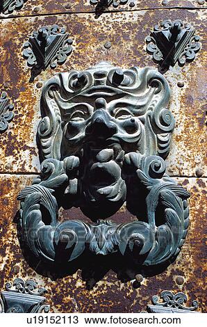Stock Image - Urban, Urban details, Sculpture, Door, Relief, In relief, Antique. Fotosearch