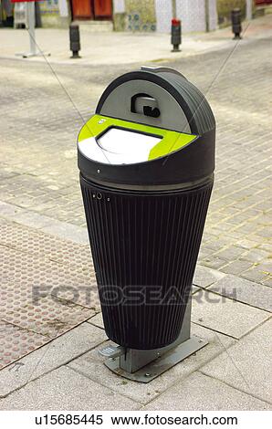 Stock Photography - Urban, Urban details, Street, Street furniture, Bags, Dogs, Paved. Fotosearch