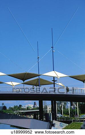 Stock Image - Urban, Urban details, Vegetation, Tree, Trees, Tarpaulin, Tarpaulins. Fotosearch