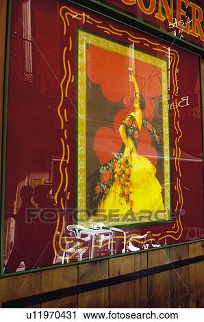 Stock Image - Wall, Painted, Picture, Cartel, Perspective, Antique. Fotosearch