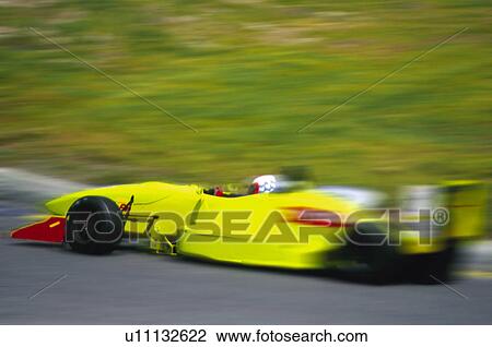 Stock Image - Sport, Motor, Car, Car sport, Racing, Racing car, Racetrack. Fotosearch