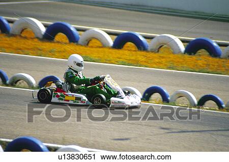 Stock Image - Sport, Motor, Car, Car sport, Racing, Racing car, Racetrack. Fotosearch