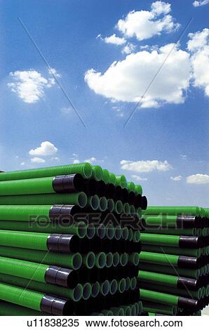 Stock Photography - Construction, Building, Material, Tube, Tubes, Pile, Pile of tubes. Fotosearch