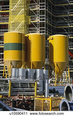 Construction, Concrete, Concrete mixer, Building site, Construction site, Silo View Large Photo Image Stock Image - Construction, Concrete, Concrete mixer, Building site, Construction site, Silo. Fotosearch