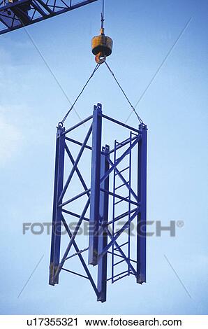 Stock Image - Construction, Material, Building, Construction material, Crane, In construction, Building site. Fotosearch