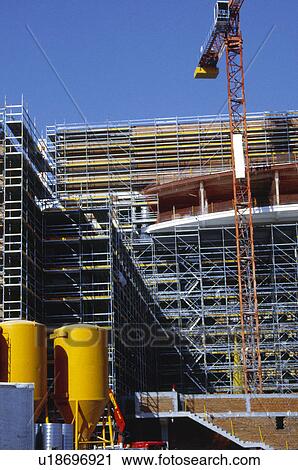 Stock Image - Construction, Material, Building, Construction material, Crane, Cranes, In construction. Fotosearch