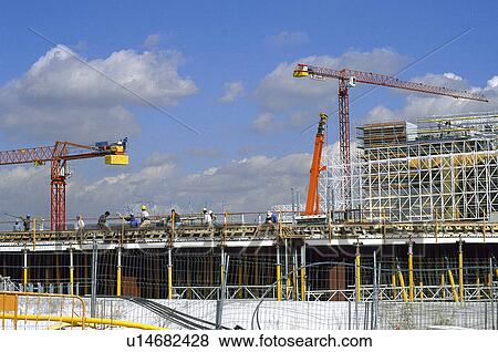 Construction, Material, Building, Construction material, Crane, Cranes, In construction View Large Photo Image Stock Photo - Construction, Material, Building, Construction material, Crane, Cranes, In construction. Fotosearch