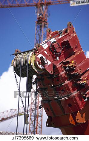 Stock Photo - Construction, Material, Building, Construction material, Crane, Cranes, In construction. Fotosearch
