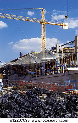 Construction, Material, Construction material, Crane, Raise, Raising, Building View Large Photo Image Stock Image - Construction, Material, Construction material, Crane, Raise, Raising, Building. Fotosearch