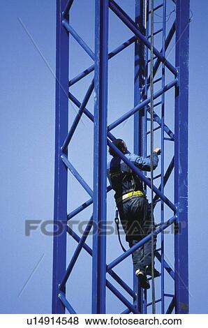 Stock Photo - Construction, Material, Crane, In construction, Building site, Construction site, Worker. Fotosearch