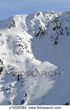 Stock Image - Landscape of snow, Landscape, Landscapes of snow, Winter, Snow, Snowy, Alps. Fotosearch