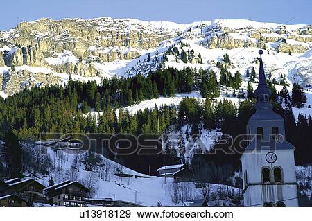 Stock Photo - Landscape of snow, Landscape, Landscapes of snow, Winter, Snow, Snowy, Alps. Fotosearch