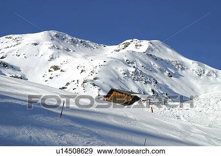 Stock Photo - Landscape of snow, Landscape, Landscapes of snow, Winter, Snow, Snowy, Alps. Fotosearch