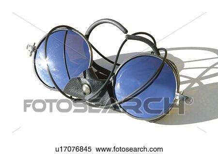 Stock Photography - Snow details, Ski, Glasses, Ski equipment, Object. Fotosearch